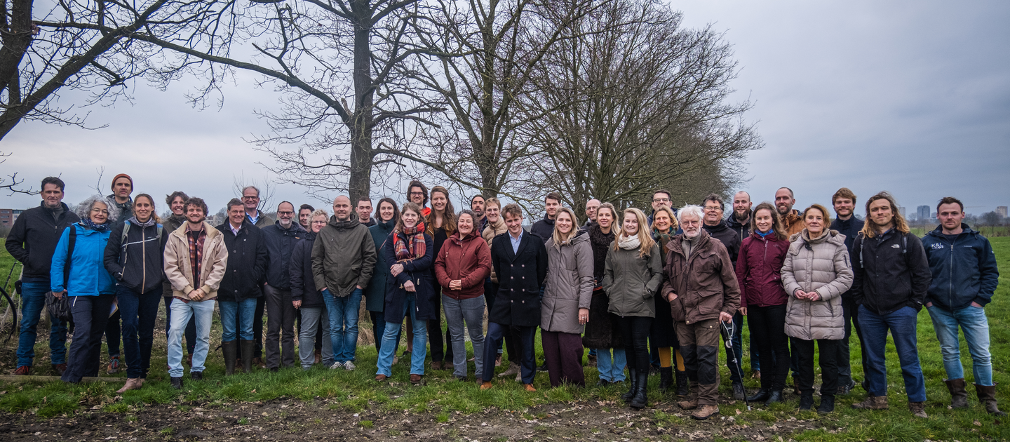 Groepsfoto kennissessie agroforestry